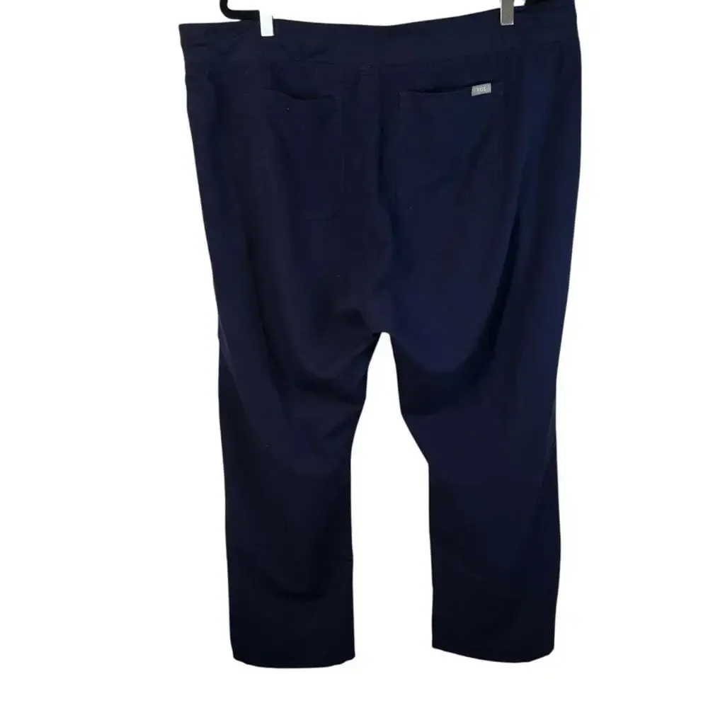 Workcore FIGS Technical Collection Scrub Pants Blue Tie Waist Plus Size XXL Tall